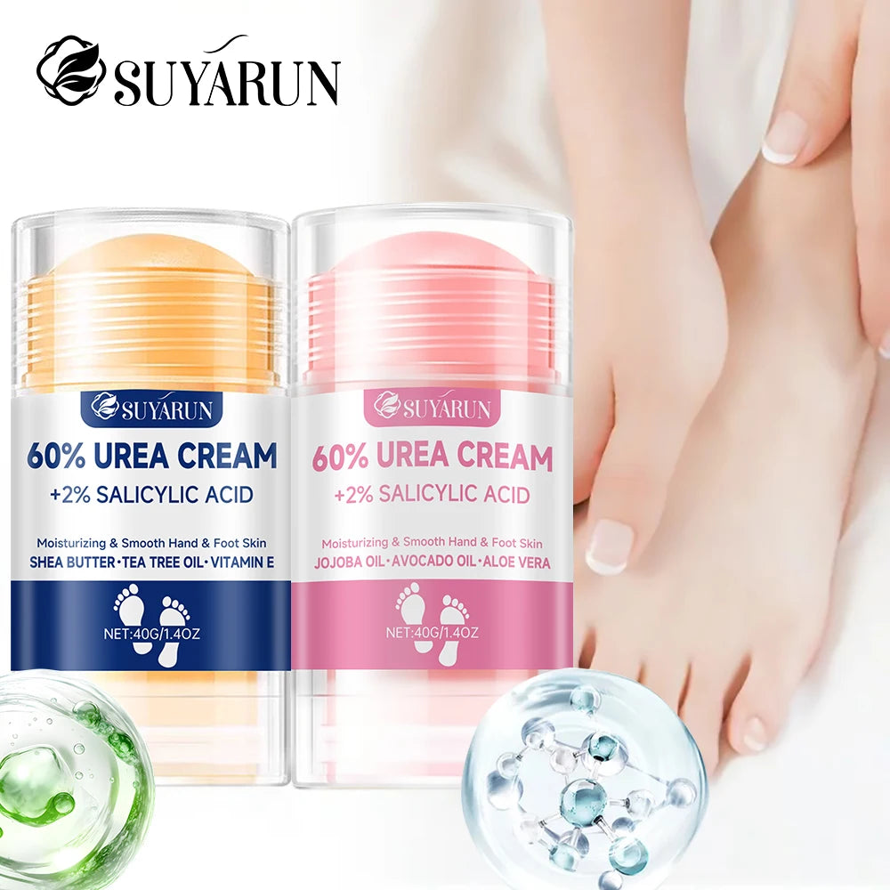60% Urea Foot Cream Stick - Moisturizing & Exfoliating, Cracked Heel Repair, Deep Hydration for Dry Feet