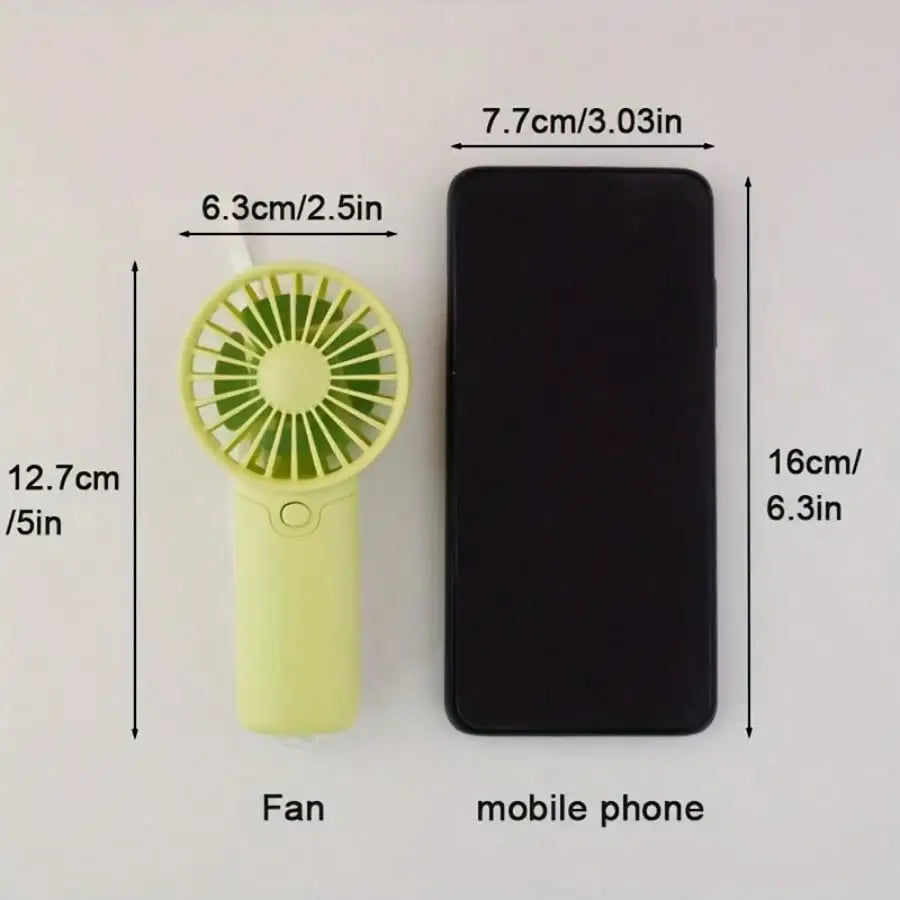 Compact Handheld Fan - Portable, Battery-Powered Personal Cooling Device